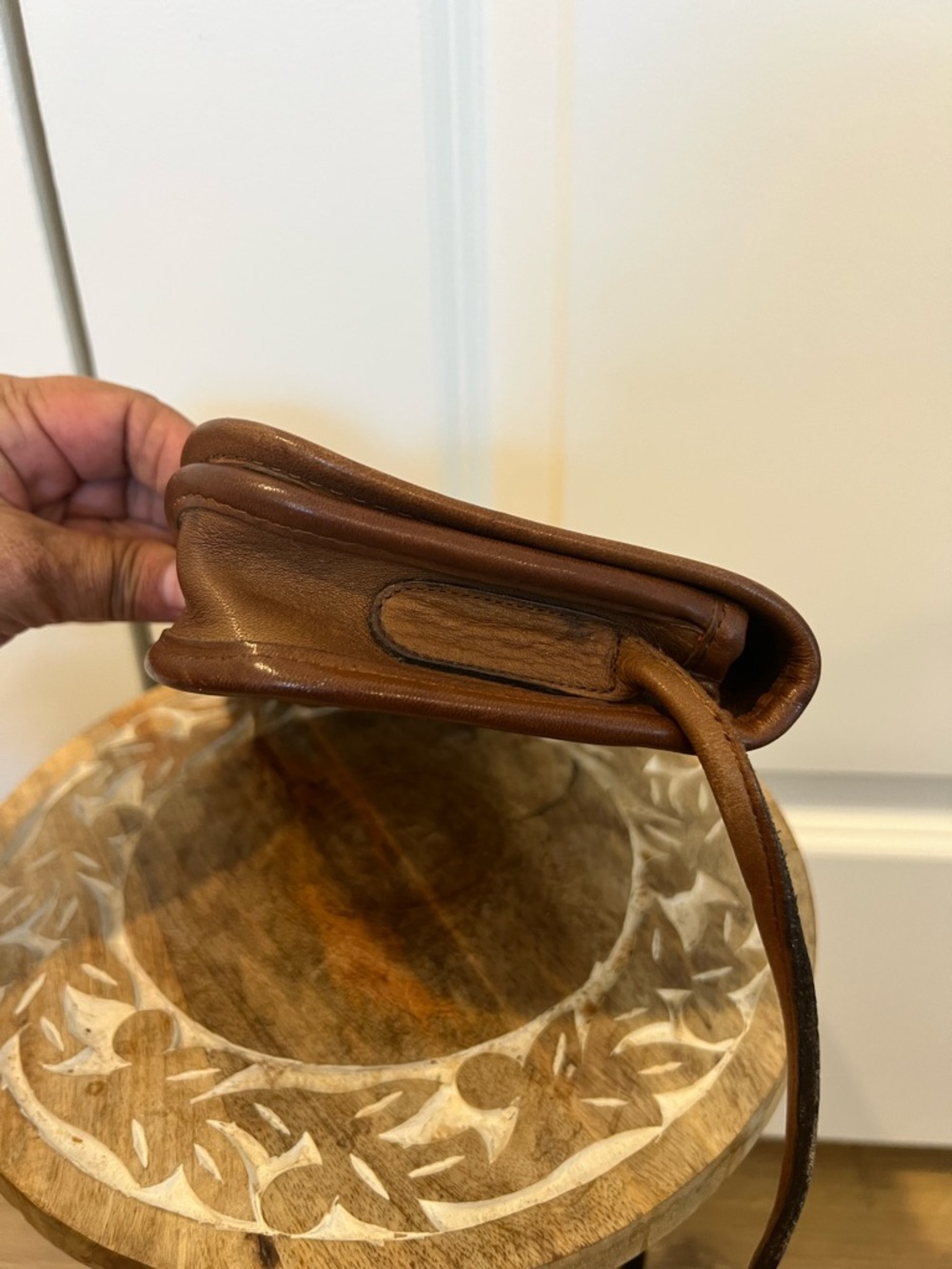 VTG. 70’s Coach NYC  Dinky Penny Classic Brown Leather Crossbody Bag - Picture 13 of 14